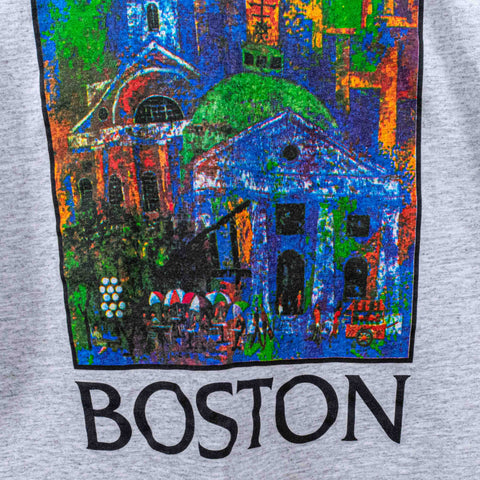 Boston City Art Layered Double Collar T-Shirt