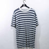 Blank Striped Surf Skate Sun Faded Striped T-Shirt