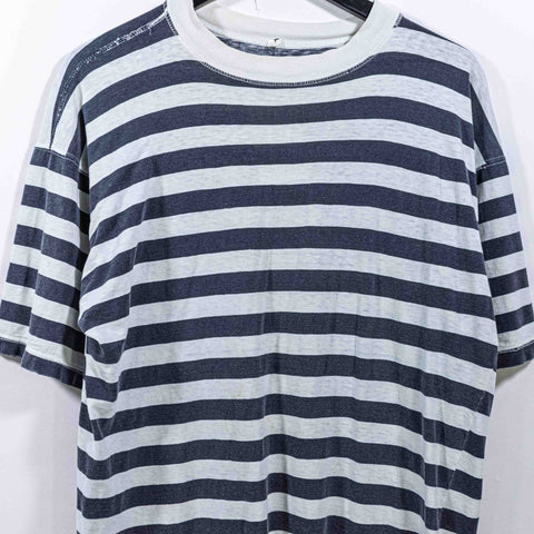 Blank Striped Surf Skate Sun Faded Striped T-Shirt