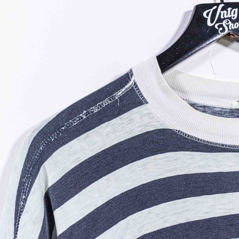 Blank Striped Surf Skate Sun Faded Striped T-Shirt