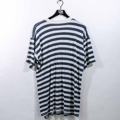 Blank Striped Surf Skate Sun Faded Striped T-Shirt