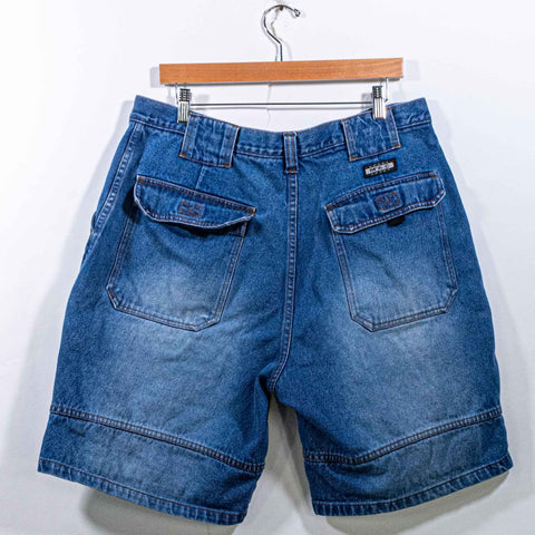 Denim Jean Cargo Shorts Jorts Baggy Hip Hop Mac Sport