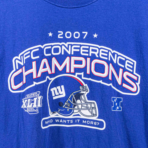 New York Giants 2007 NFC Conference Champions Reebok T-Shirt