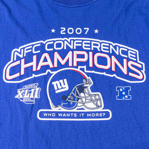 New York Giants 2007 NFC Conference Champions Reebok T-Shirt