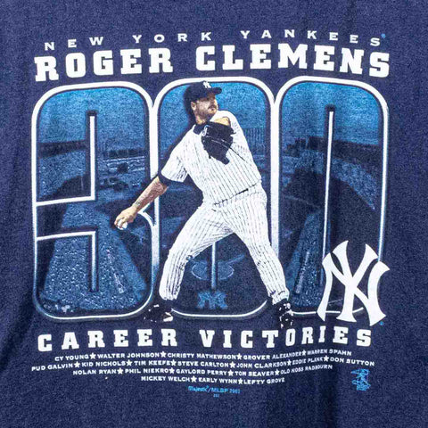 Roger Clemens 300 Wins New York Yankees Majestic T-Shirt