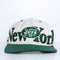 New York Jets Logo Block Spell Out Snapback Hat Reebok NFL