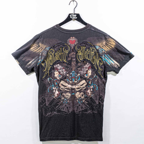 Monarchy AOP Embroidered Mall Goth T-Shirt