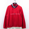 Tommy Hilfiger Flag Spell Out 1/4 Zip Fleece Pullover