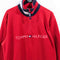 Tommy Hilfiger Flag Spell Out 1/4 Zip Fleece Pullover