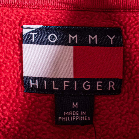 Tommy Hilfiger Flag Spell Out 1/4 Zip Fleece Pullover