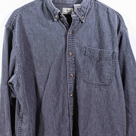 LL Bean Button Down Denim Shirt