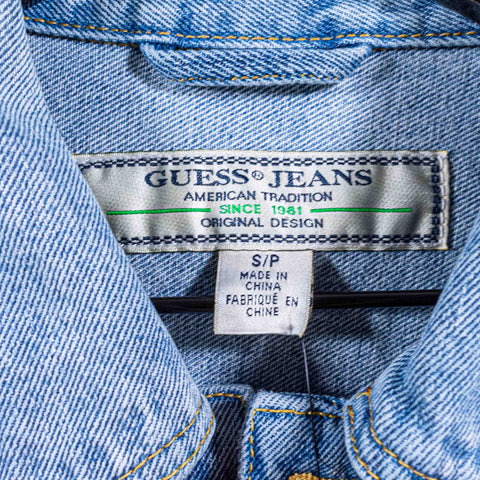 Guess Jeans Embroidered Logo Denim Jacket