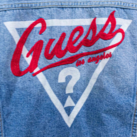 Guess Jeans Embroidered Logo Denim Jacket