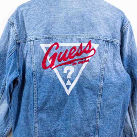 Guess Jeans Embroidered Logo Denim Jacket