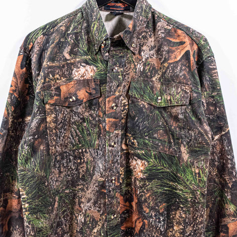 True Timber Camo Nature Trees AOP Button Down Shirt