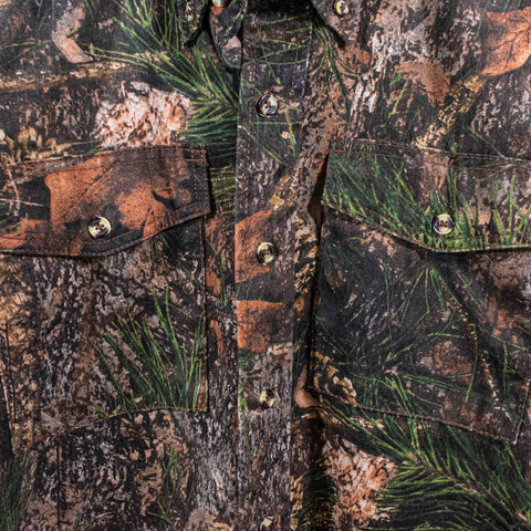 True Timber Camo Nature Trees AOP Button Down Shirt