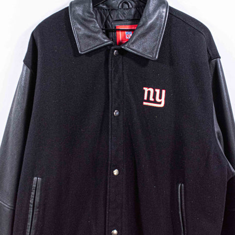 New York Giants NFL Wool Leather Blend Varsity Jacket