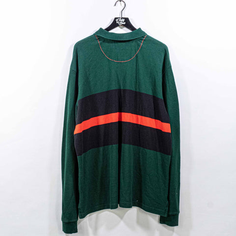 Polo Sport Ralph Lauren Striped 1/4 Zip Long Sleeve Polo Shirt