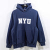 NYU New York University Champion Reverse Weave Hoodie Sweatshirt
