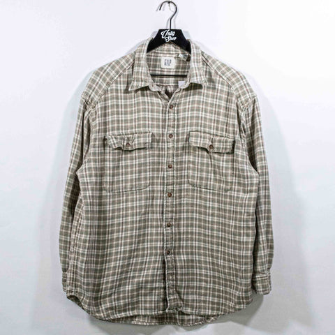 GAP Plaid Woven Flannel Button Shirt Grunge