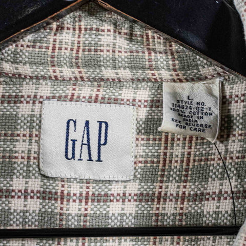 GAP Plaid Woven Flannel Button Shirt Grunge