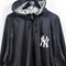 New York Yankees Logo Spell Out Zip Up Jacket Majestic Hooded