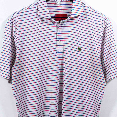 Holderness & Bourne Striped Golf Polo Shirt Tuxedo Park Golf Club