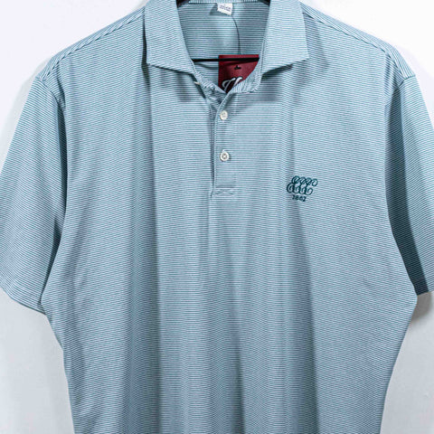 Holderness & Bourne Striped Golf Polo Shirt ECCC 1887 Essex County Golf Club