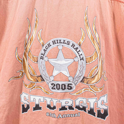 Sturgis Biker Rally Cutoff Denim Shirt 2005