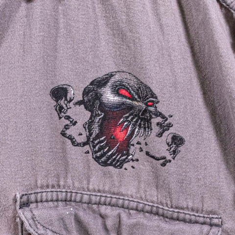 Daytona Biker Rally Cutoff Denim Shirt 2010 Skulls