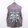 Daytona Biker Rally Cutoff Denim Shirt 2010 Skulls