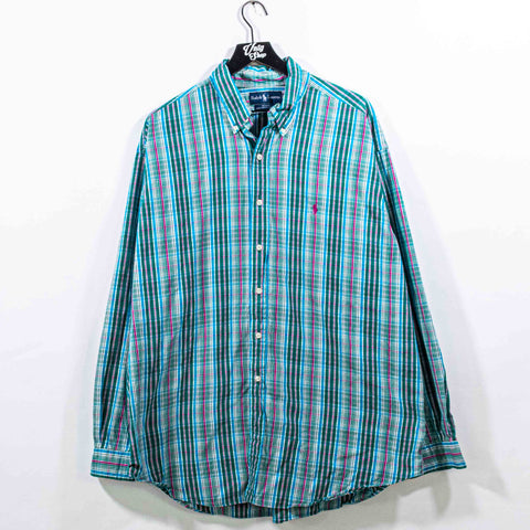 Polo Ralph Lauren Pony Plaid Blake Two Ply Cotton Button Down Shirt