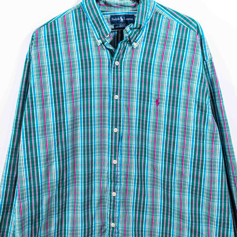 Polo Ralph Lauren Pony Plaid Blake Two Ply Cotton Button Down Shirt