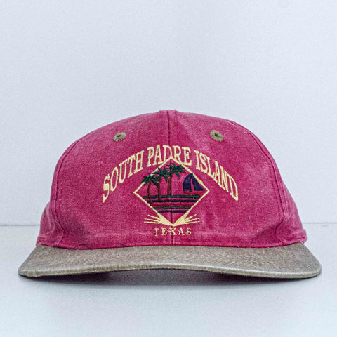 South Padre Island Texas Snapback Hat Sun Faded