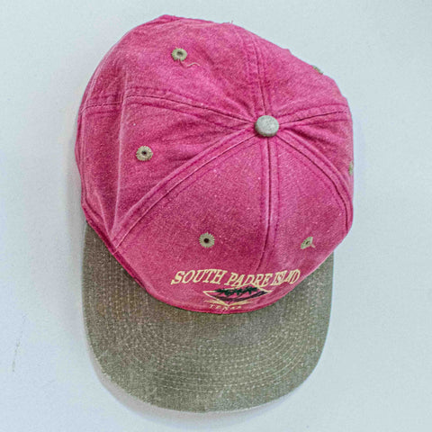 South Padre Island Texas Snapback Hat Sun Faded