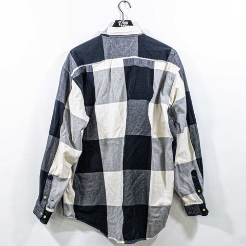 Tommy Hilfiger Plaid Flannel Button Don Shirt Crest