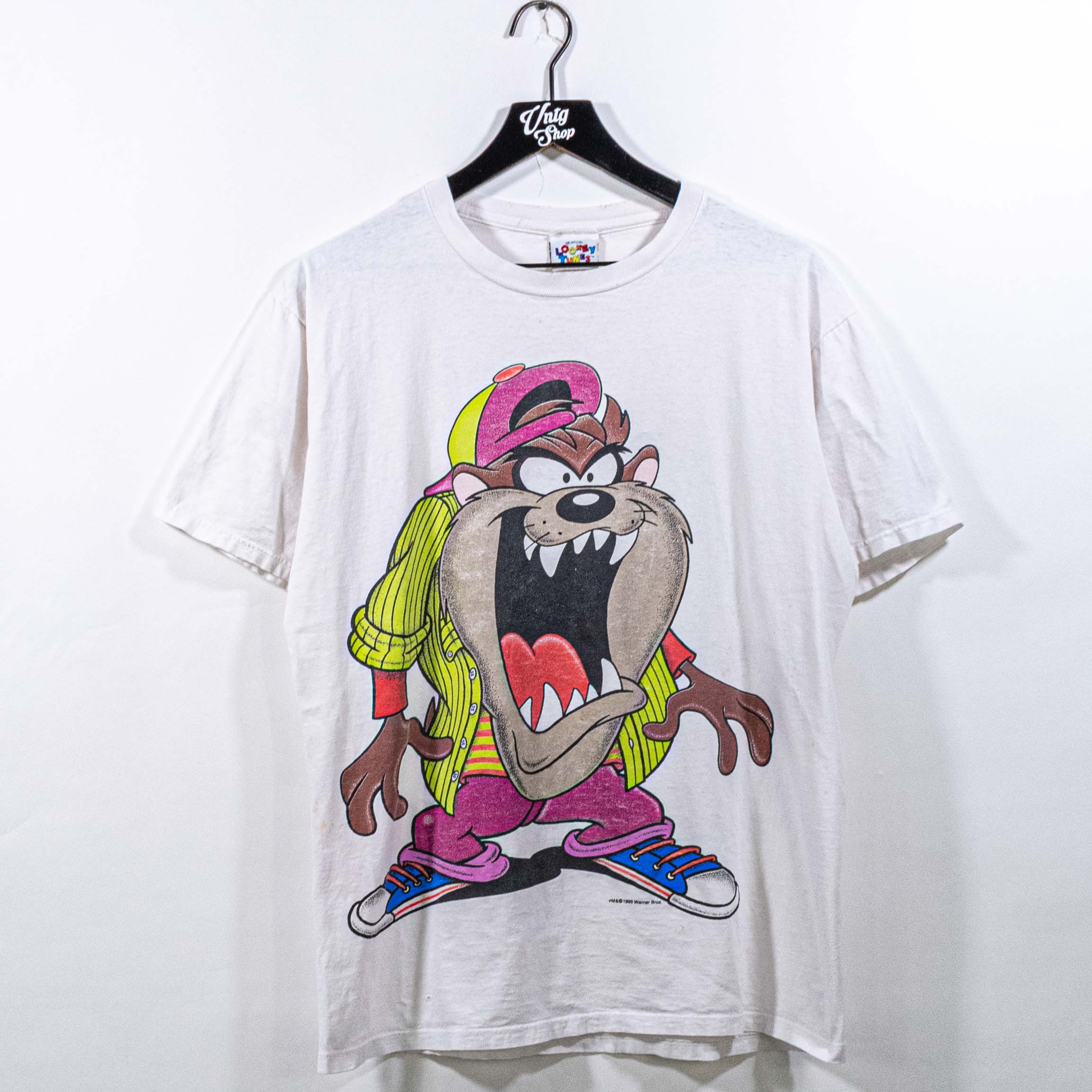 Looney Tunes Taz Double Sided Hip Hop T-Shirt 1995– VNTG Shop