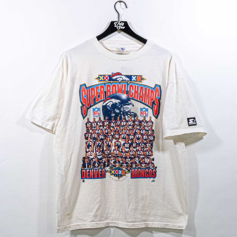 Denver Broncos 1998 Super Bowl Champions T-Shirt Starter Team Roster