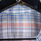 Plaid Pointed Collar Short Sleeve Button Shirt