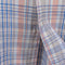 Plaid Pointed Collar Short Sleeve Button Shirt