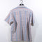 Plaid Pointed Collar Short Sleeve Button Shirt