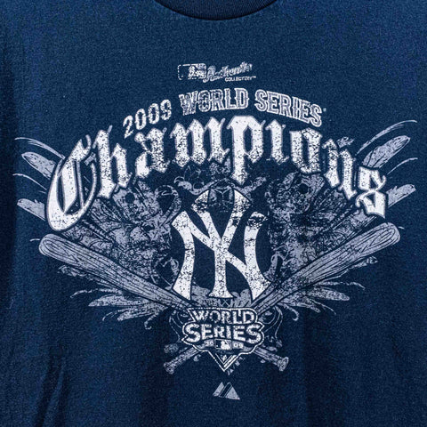 New York Yankees 2009 World Series Champions T-Shirt MLB Majestic