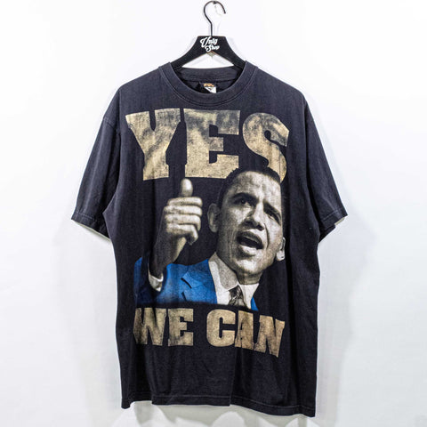 Barack Obama Yes We Can Big Print T-Shirt