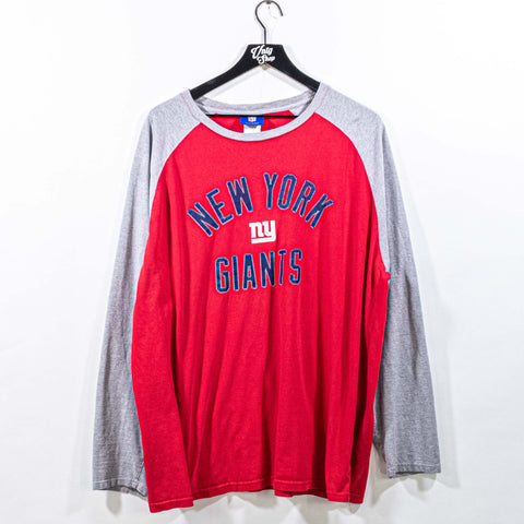New York Giants NFL Football Raglan T-Shirt Reebok Long Sleeve