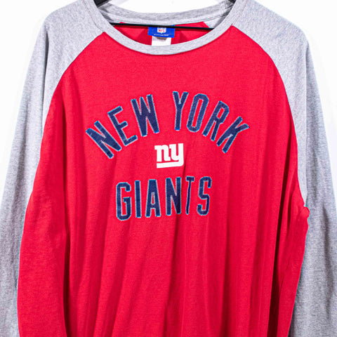New York Giants NFL Football Raglan T-Shirt Reebok Long Sleeve