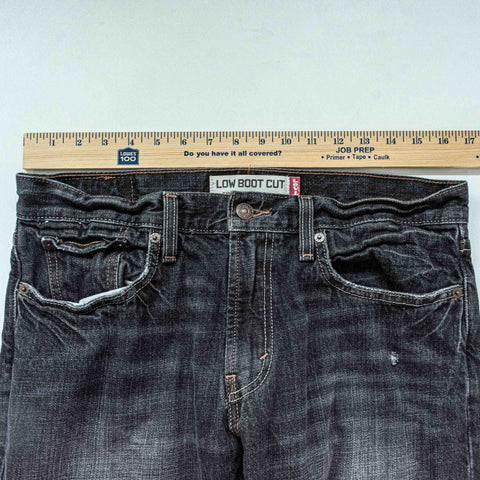 Levis 527 Low BootCut Distressed Jeans