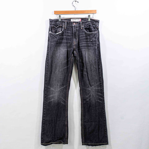 Levis 527 Low BootCut Distressed Jeans