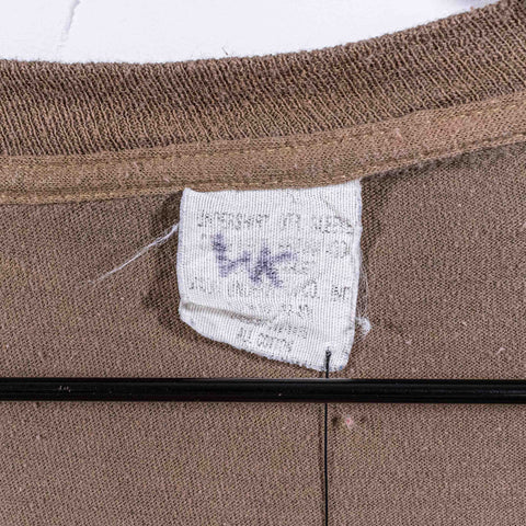Union Underwear Co. Blank Brown Army T-Shirt Single Stitch