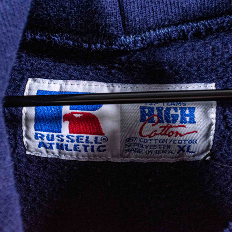 Russell Athletic High Cotton Henley Hoodie Sweatshirt Made in USA Blank