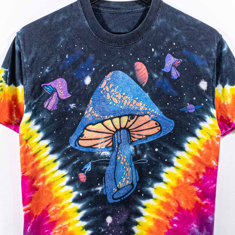 Liquid Blue Mushroom Space Tie Dye T-Shirt